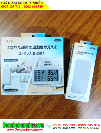 DRETEC O-419, Nhiệt Ẩm Kế 02 kênh DRETEC 0-419 /O-429 Remote chính hãng